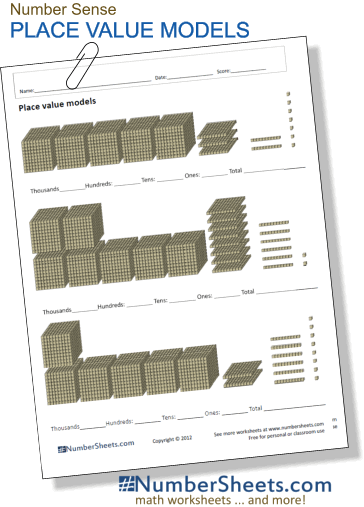Place Value Models | math worksheets...and more